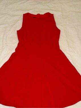 Sleeveless Red A-Line Mini Dress